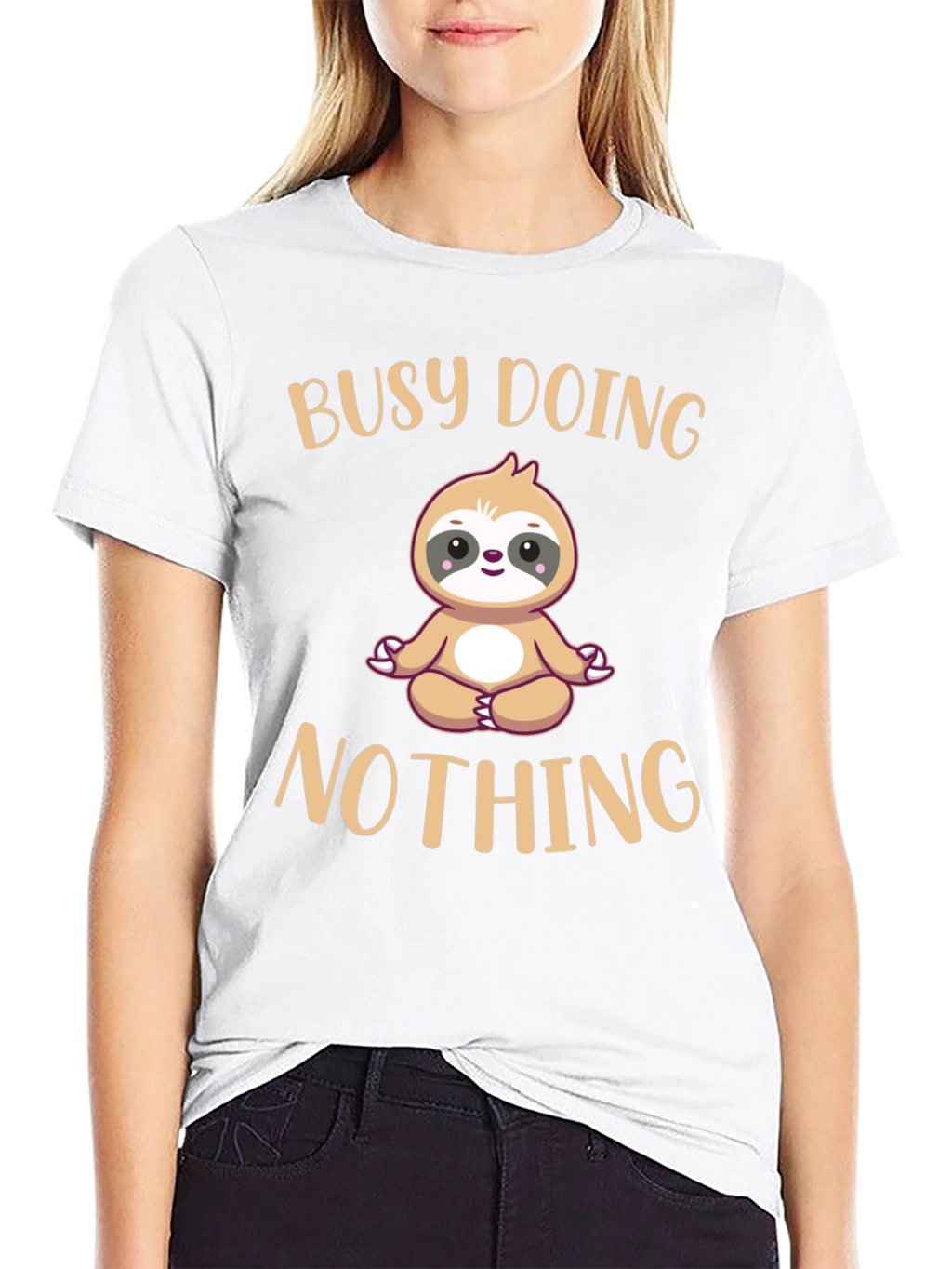 Busy Doing Nothing Sloth T-Shirt Funny Relaxation Tee