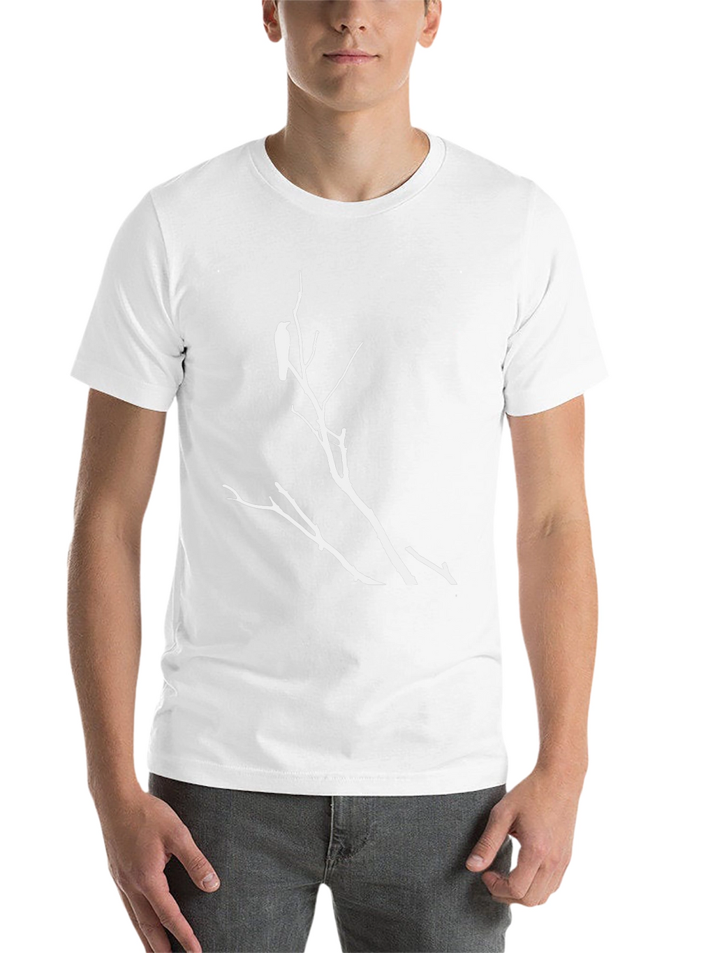 Raven Branch Graphic Tee - Stylish Black T-Shirt