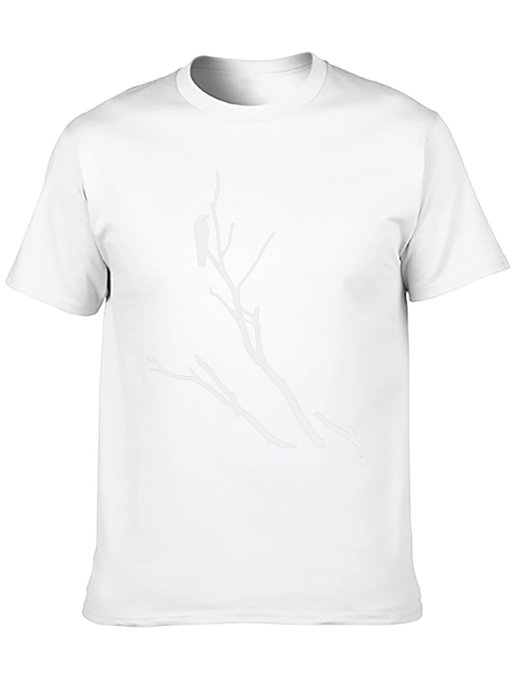 Raven Branch Graphic Tee - Stylish Black T-Shirt