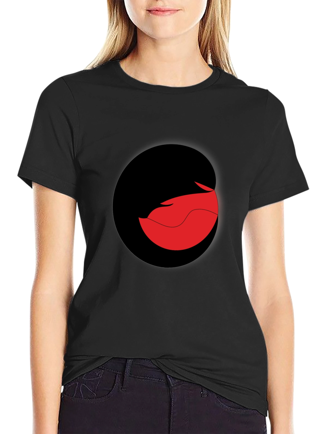 Modern Black T-Shirt with Abstract Graphic
