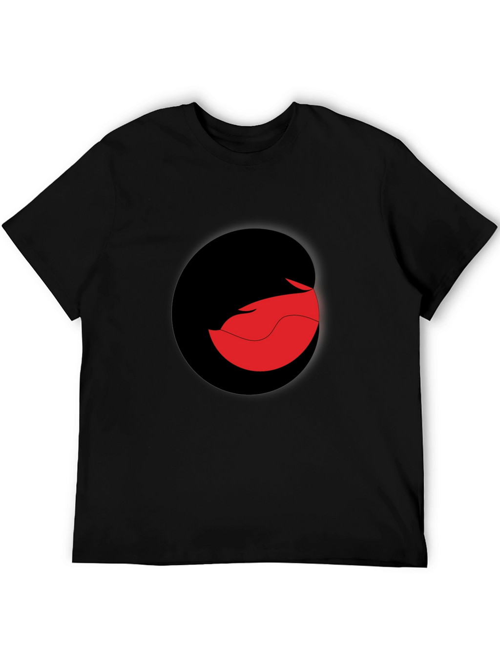 Modern Black T-Shirt with Abstract Graphic