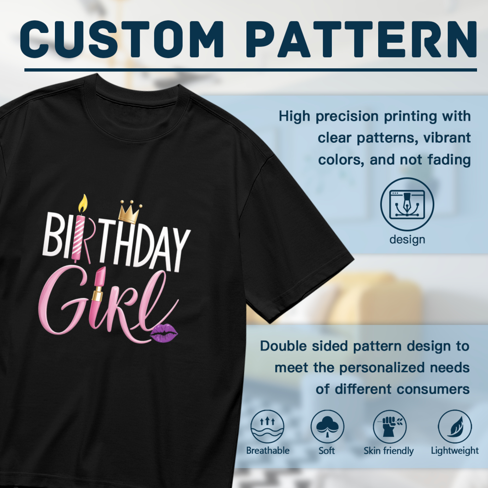 Glam Birthday Girl Party Graphic Women¡¯s Tee