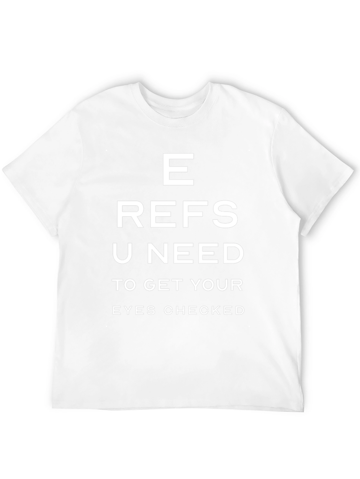 Funny Referees Eye Chart Black T-Shirt