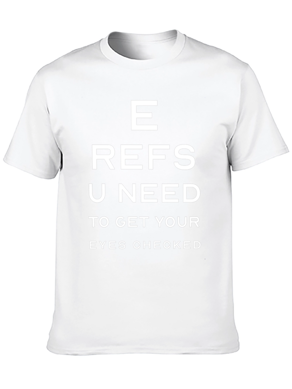 Funny Referees Eye Chart Black T-Shirt
