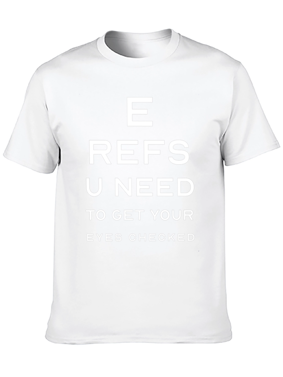 Funny Referees Eye Chart Black T-Shirt