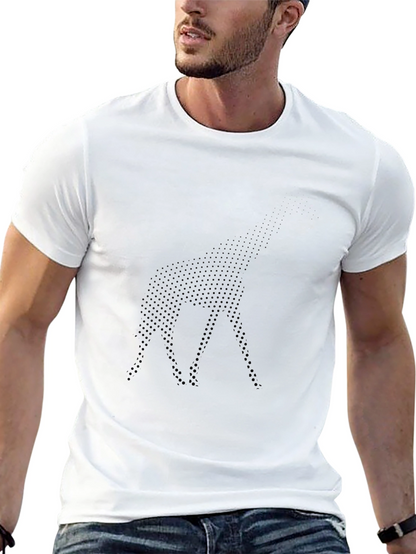Modern Dot Pattern Black T-Shirt