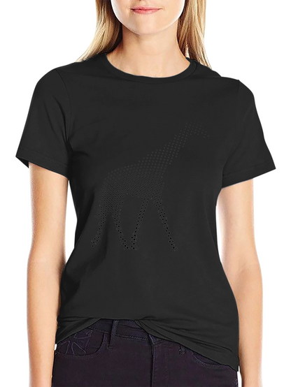Modern Dot Pattern Black T-Shirt