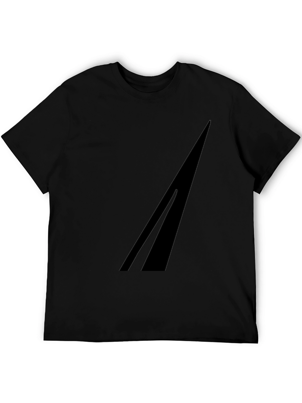 Mens Black Graphic Tee - Minimalist Design