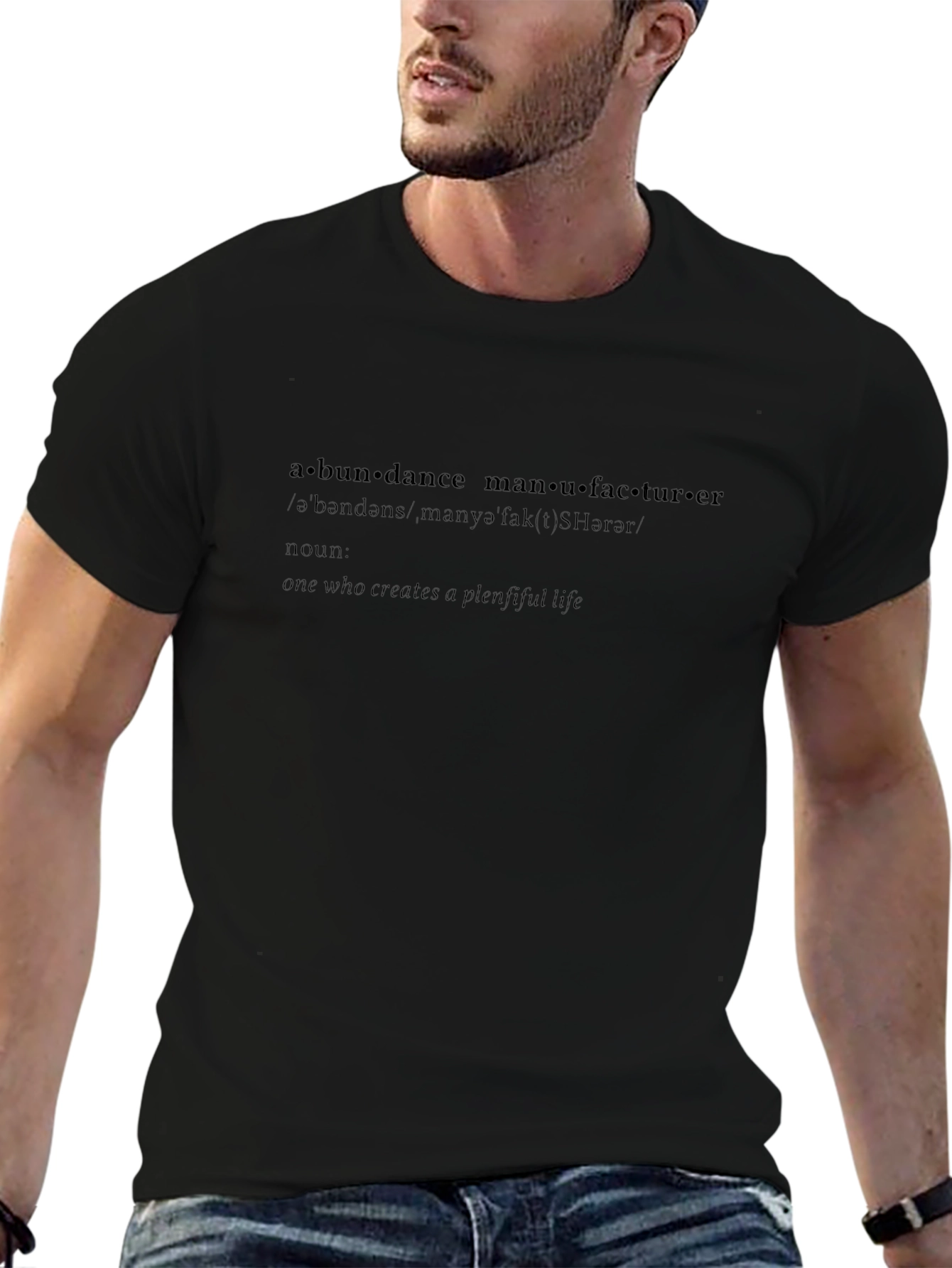 Abundance Manufacturer Black Graphic Tee