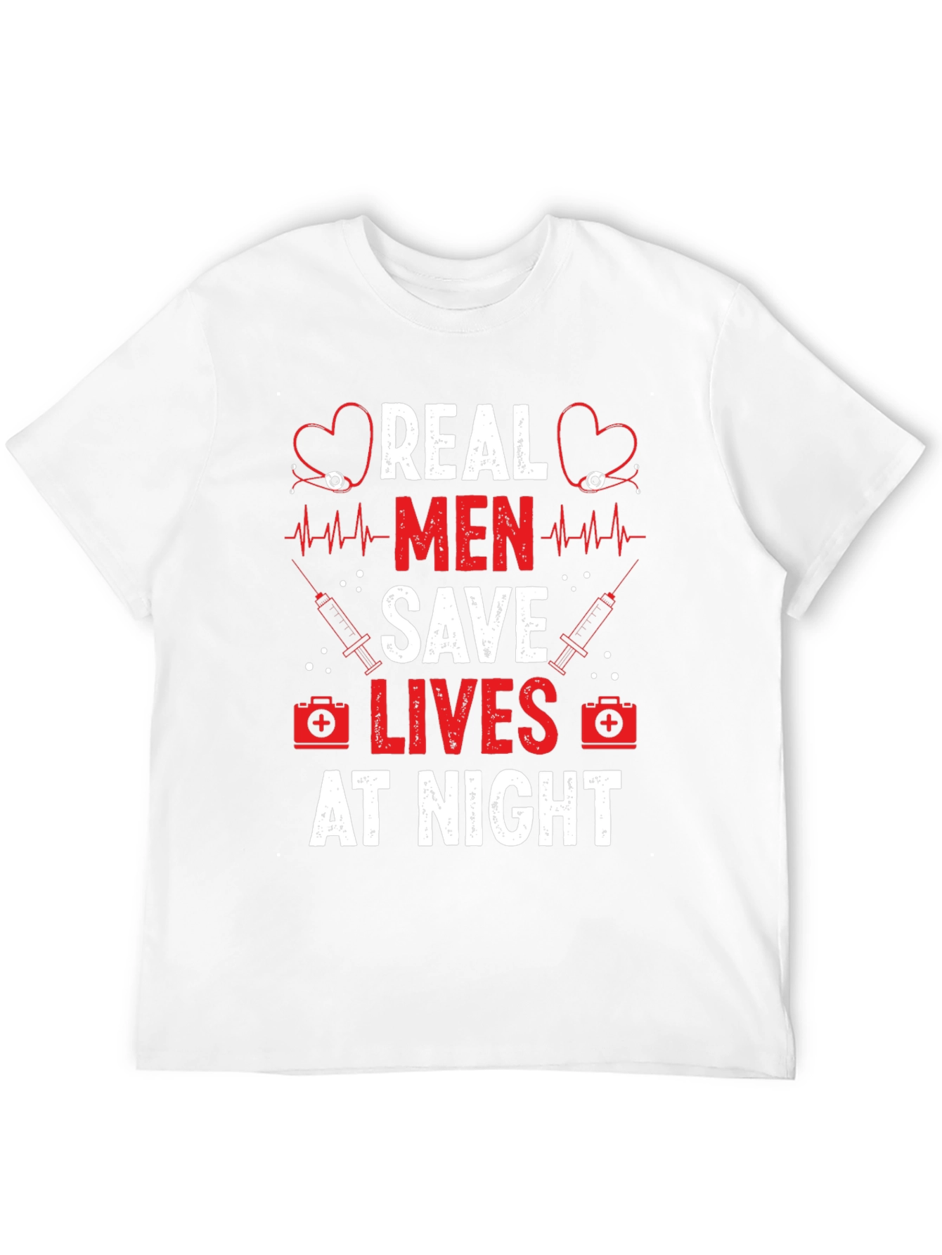 Real Men Save Lives at Night Graphic Tee