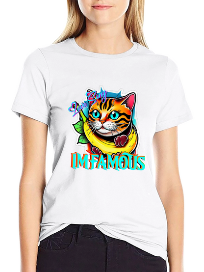 Infamous Cat in Banana T-Shirt