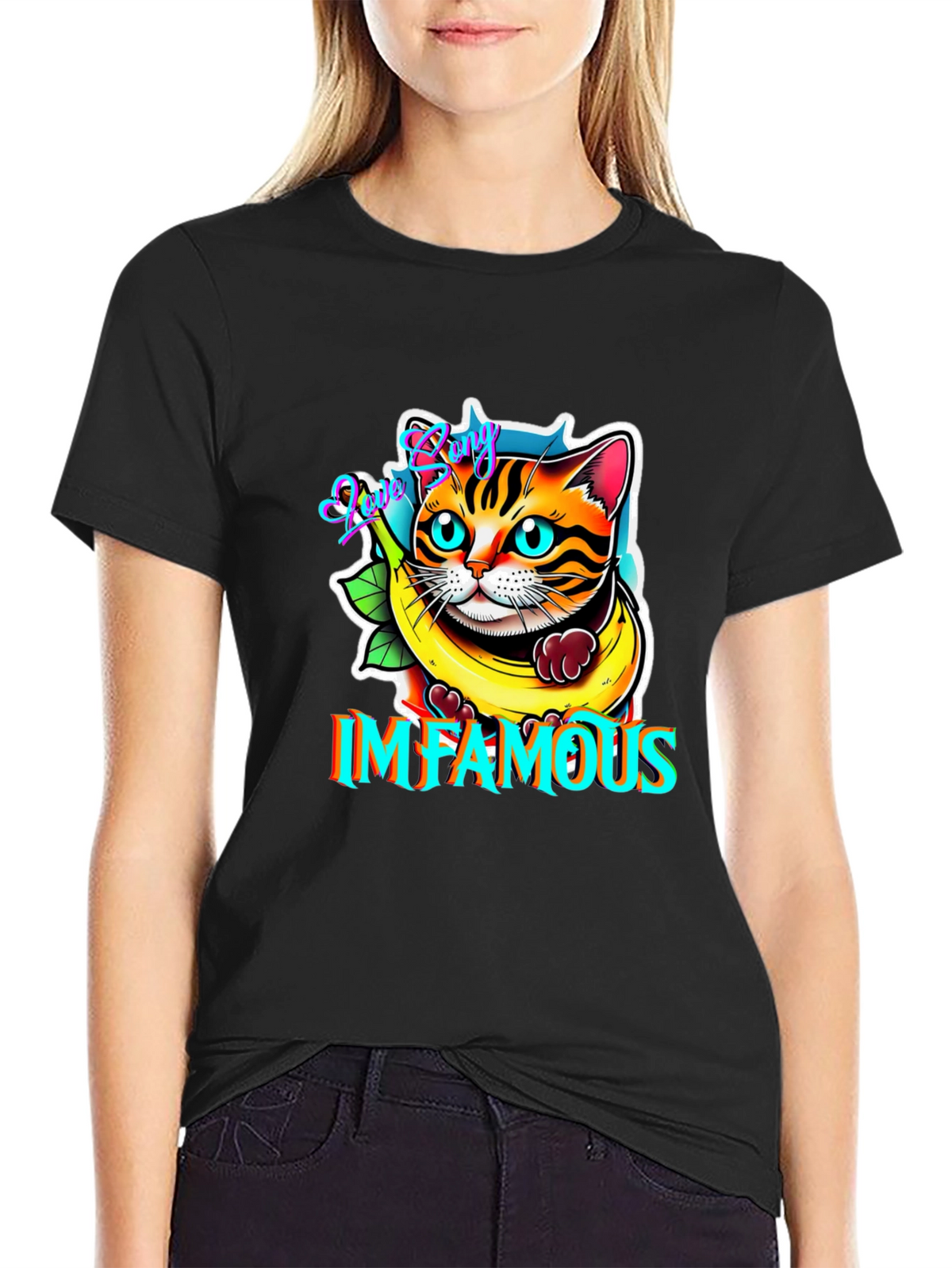 Infamous Cat in Banana T-Shirt
