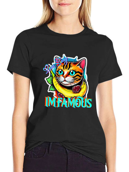 Infamous Cat in Banana T-Shirt