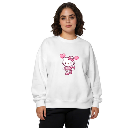 Lovely Heart?Filled Hello Kitty Kawaii Crewneck Sweatshirt
