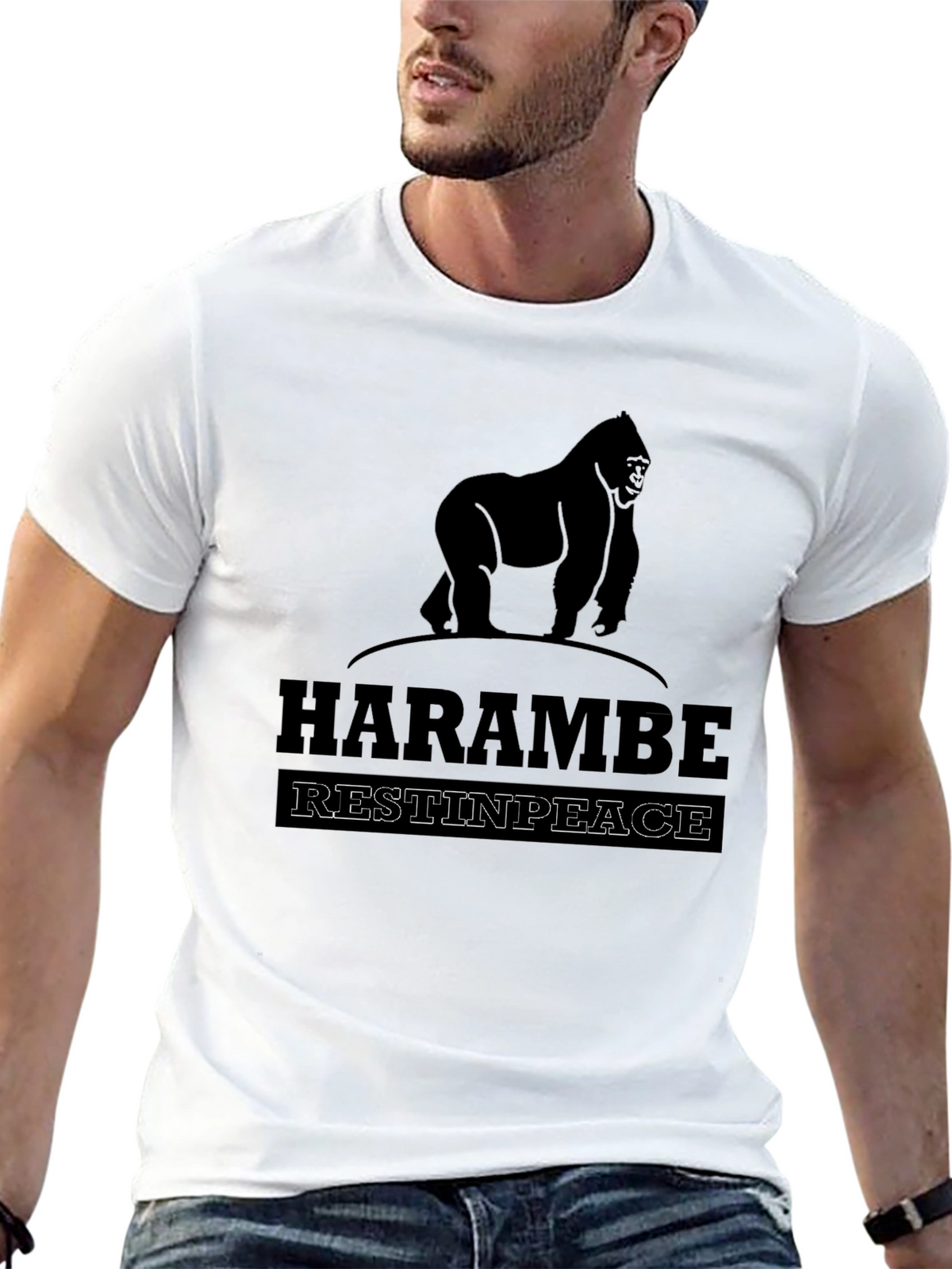 Harambe Rest In Peace Graphic T-Shirt
