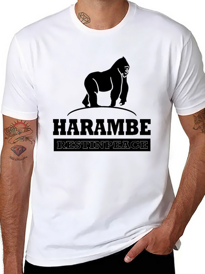 Harambe Rest In Peace Graphic T-Shirt