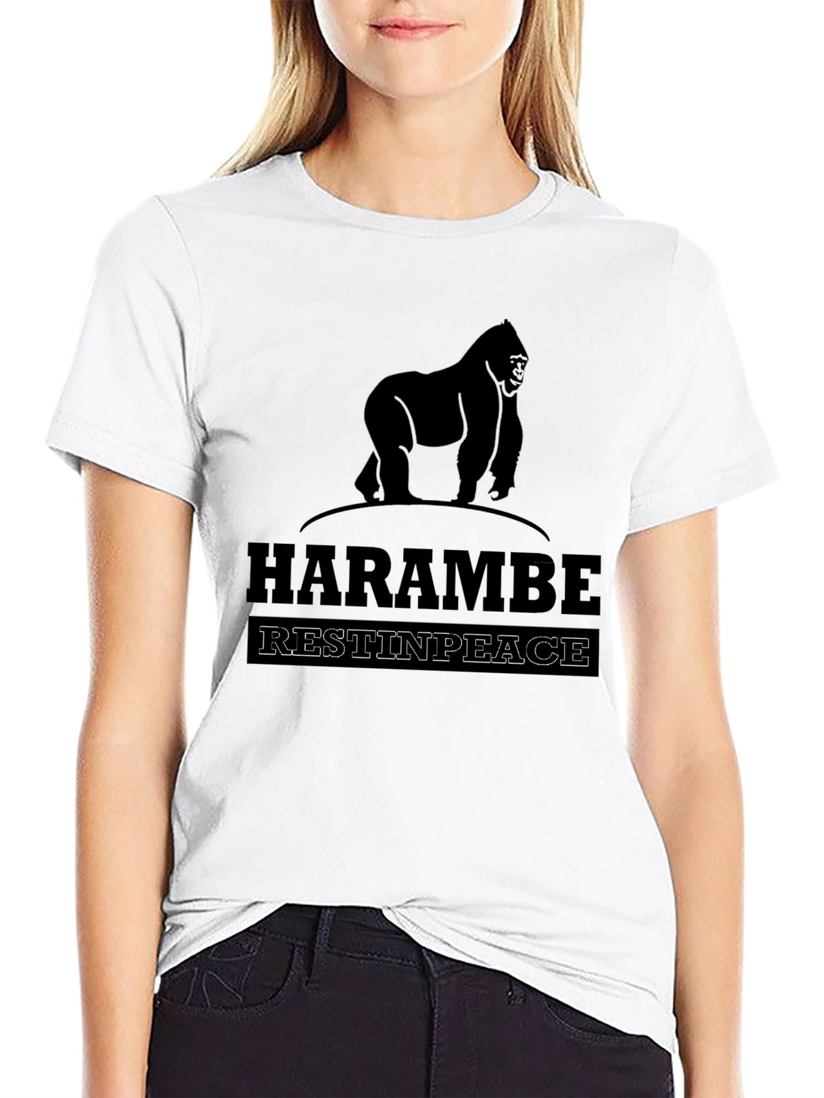 Harambe Rest In Peace Graphic T-Shirt