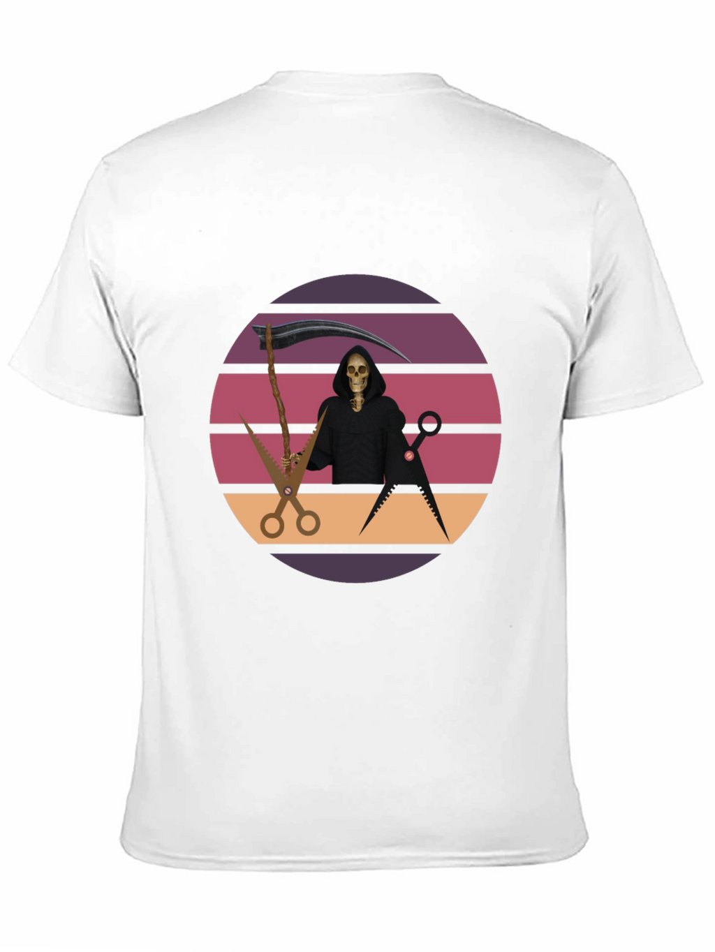 Retro Grim Reaper Barber T-Shirt