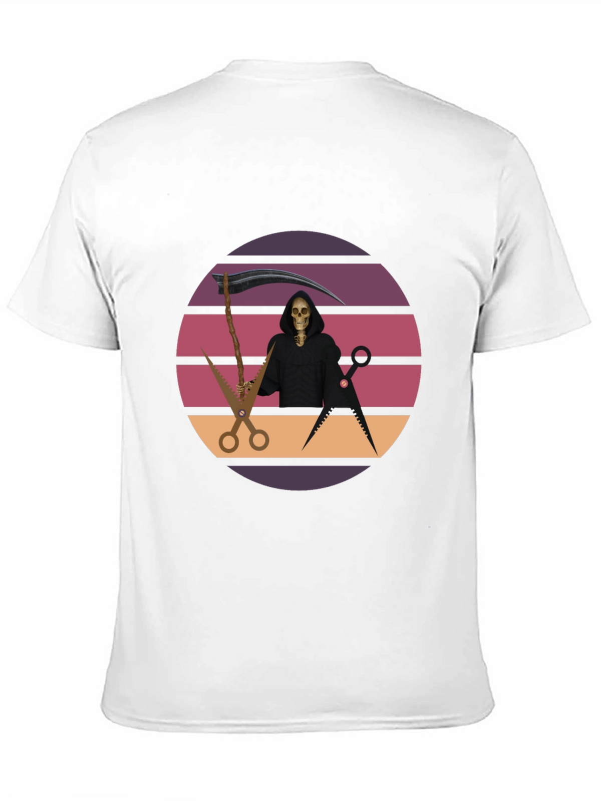 Retro Grim Reaper Barber T-Shirt