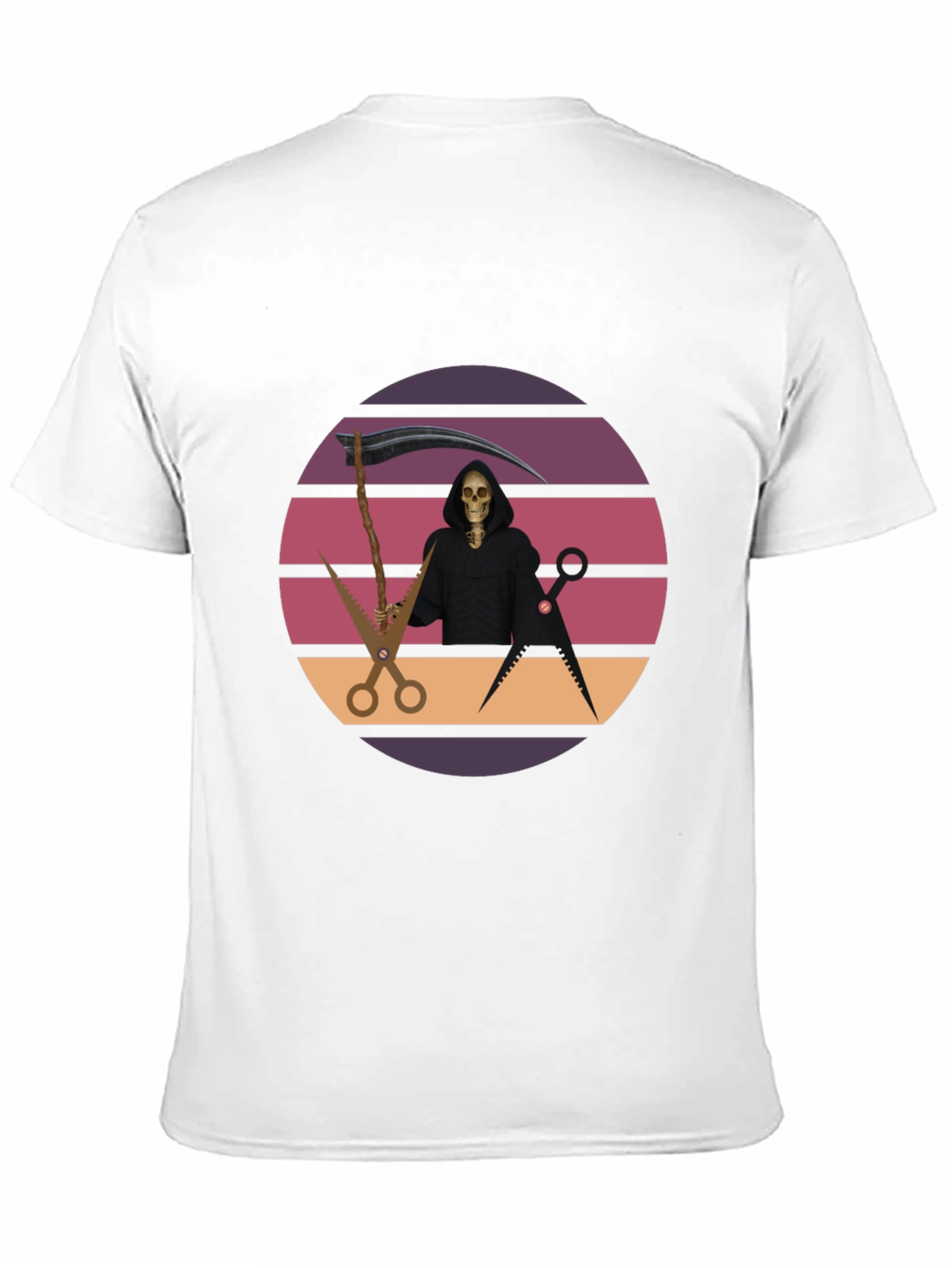 Retro Grim Reaper Barber T-Shirt