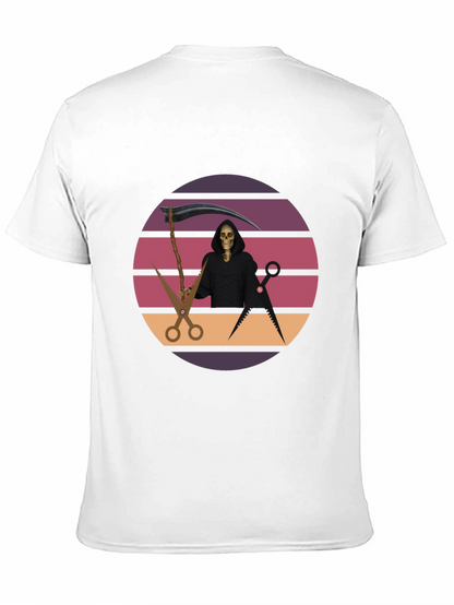 Retro Grim Reaper Barber T-Shirt