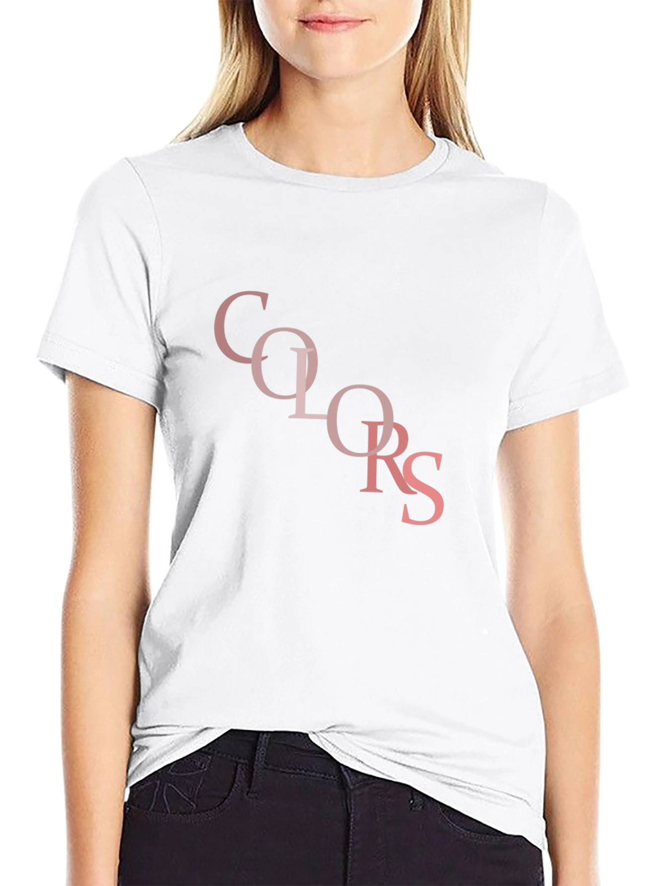 Colors Graphic Print Black T-Shirt