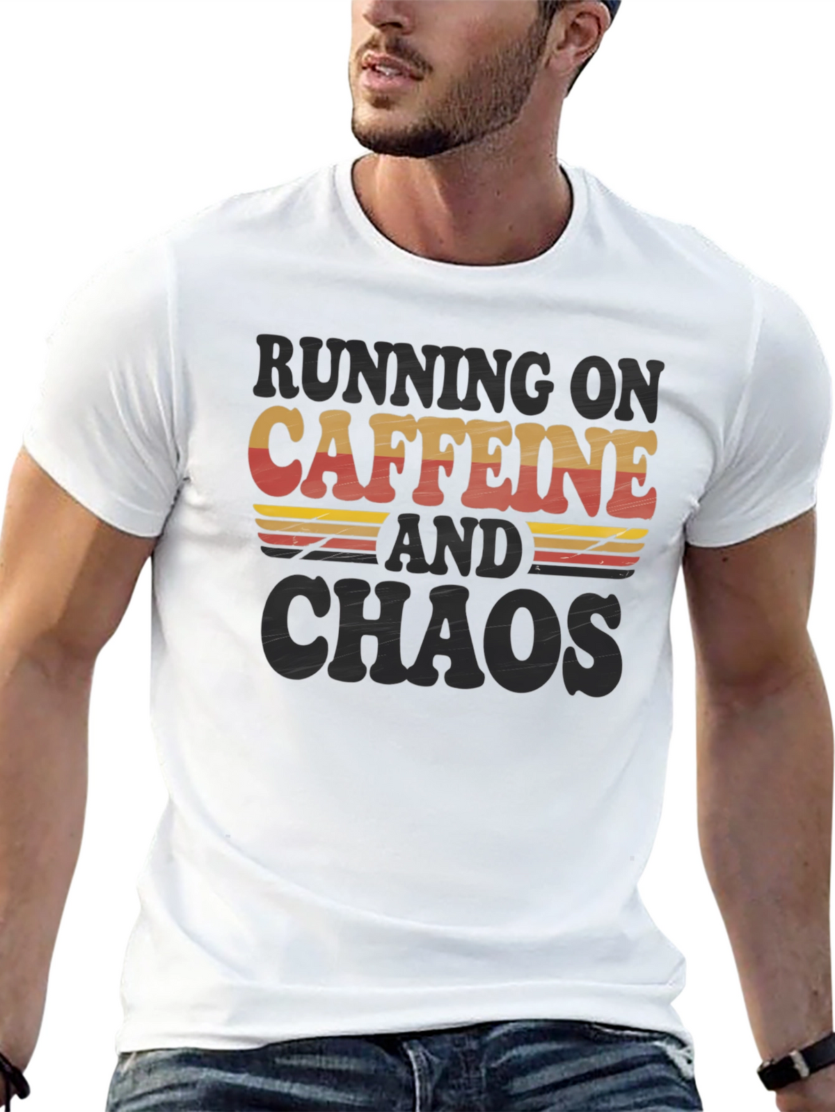 Running on Caffeine and Chaos T-Shirt
