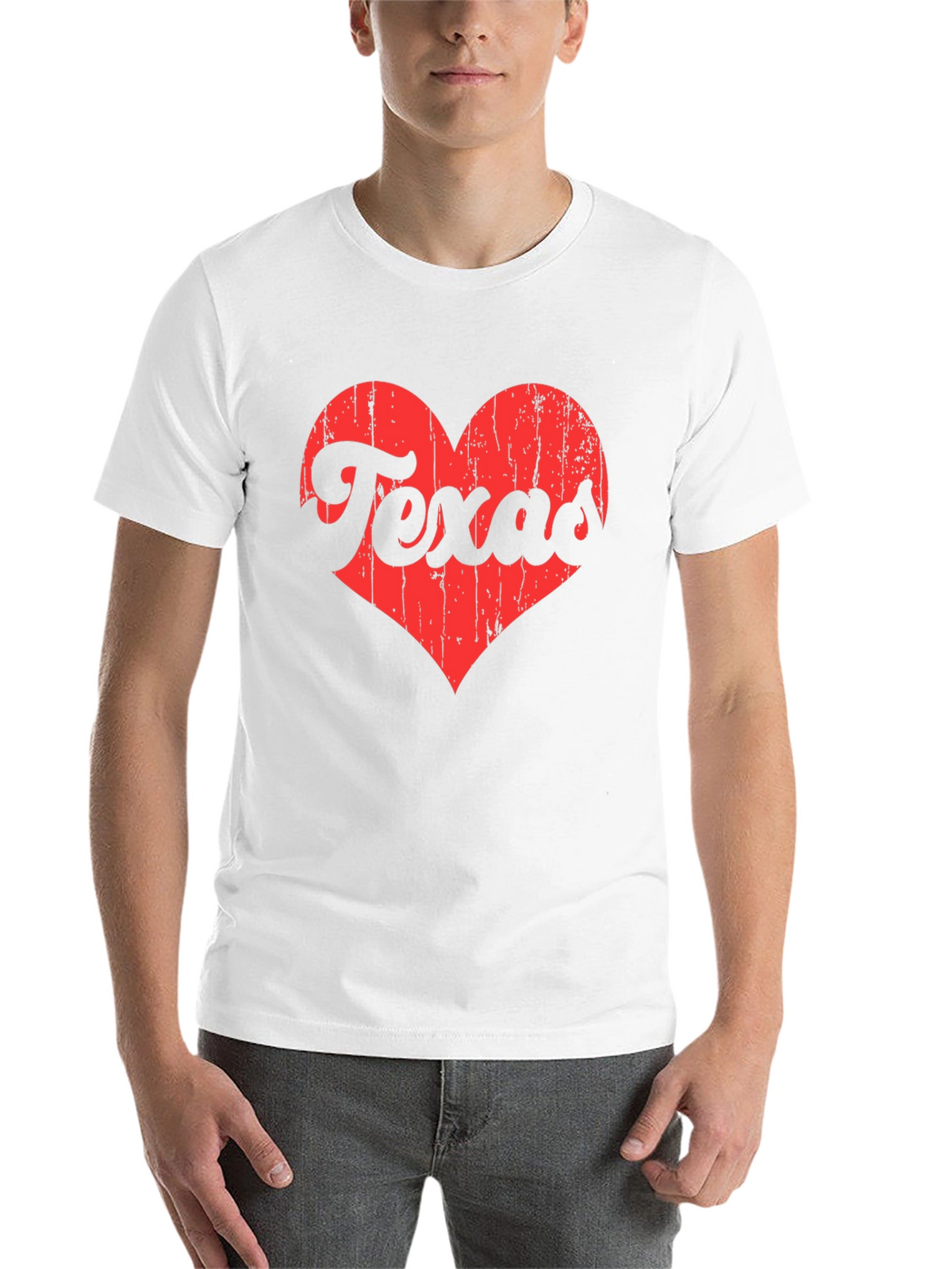 Texas Love Heart Graphic Tee - Black