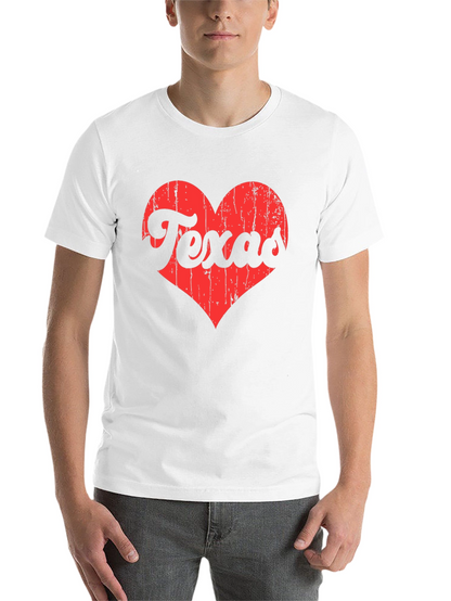 Texas Love Heart Graphic Tee - Black