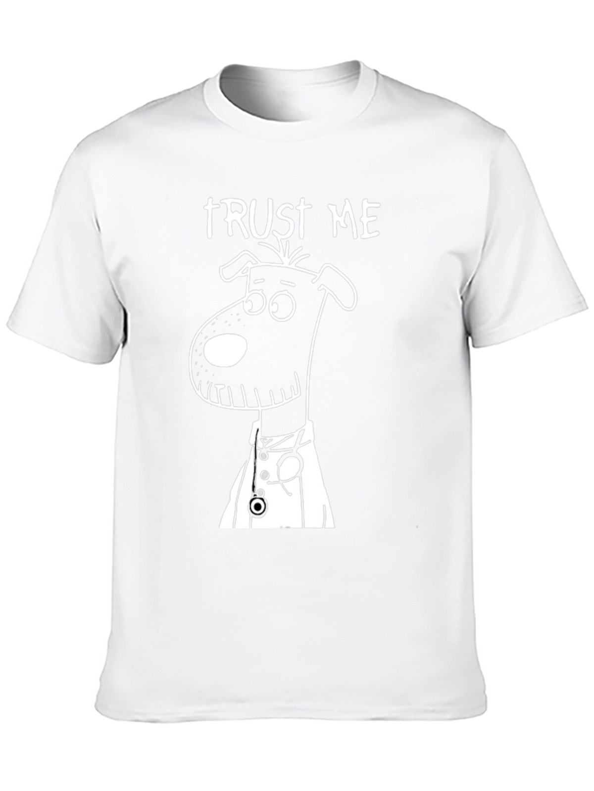 Trust Me Im a Dogtor Funny Black T-Shirt