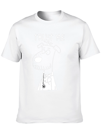 Trust Me Im a Dogtor Funny Black T-Shirt