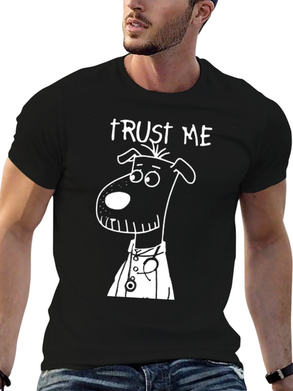 Trust Me Im a Dogtor Funny Black T-Shirt