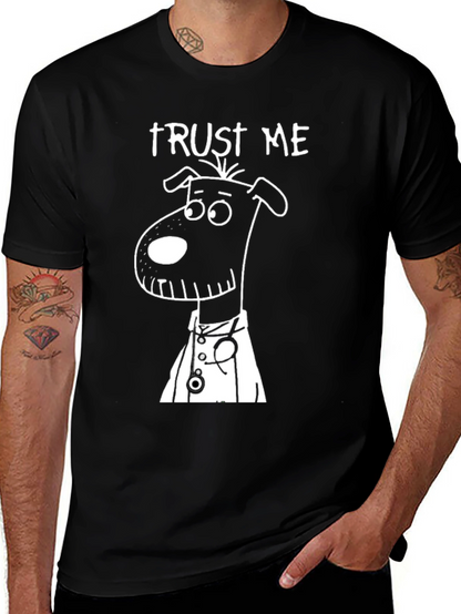 Trust Me Im a Dogtor Funny Black T-Shirt