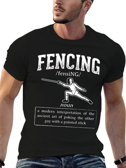 Funny Fencing Definition T-Shirt - Pointed Stick Art!