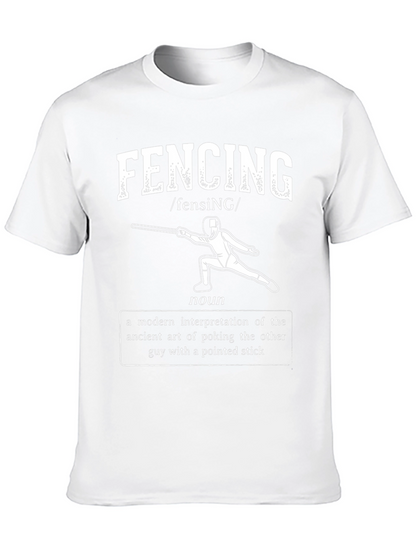 Funny Fencing Definition T-Shirt - Pointed Stick Art!