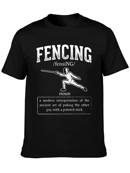 Funny Fencing Definition T-Shirt - Pointed Stick Art!