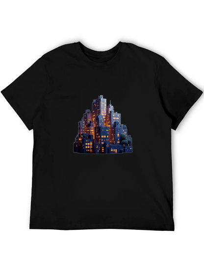 Night Cityscape Graphic Tee - Urban Style