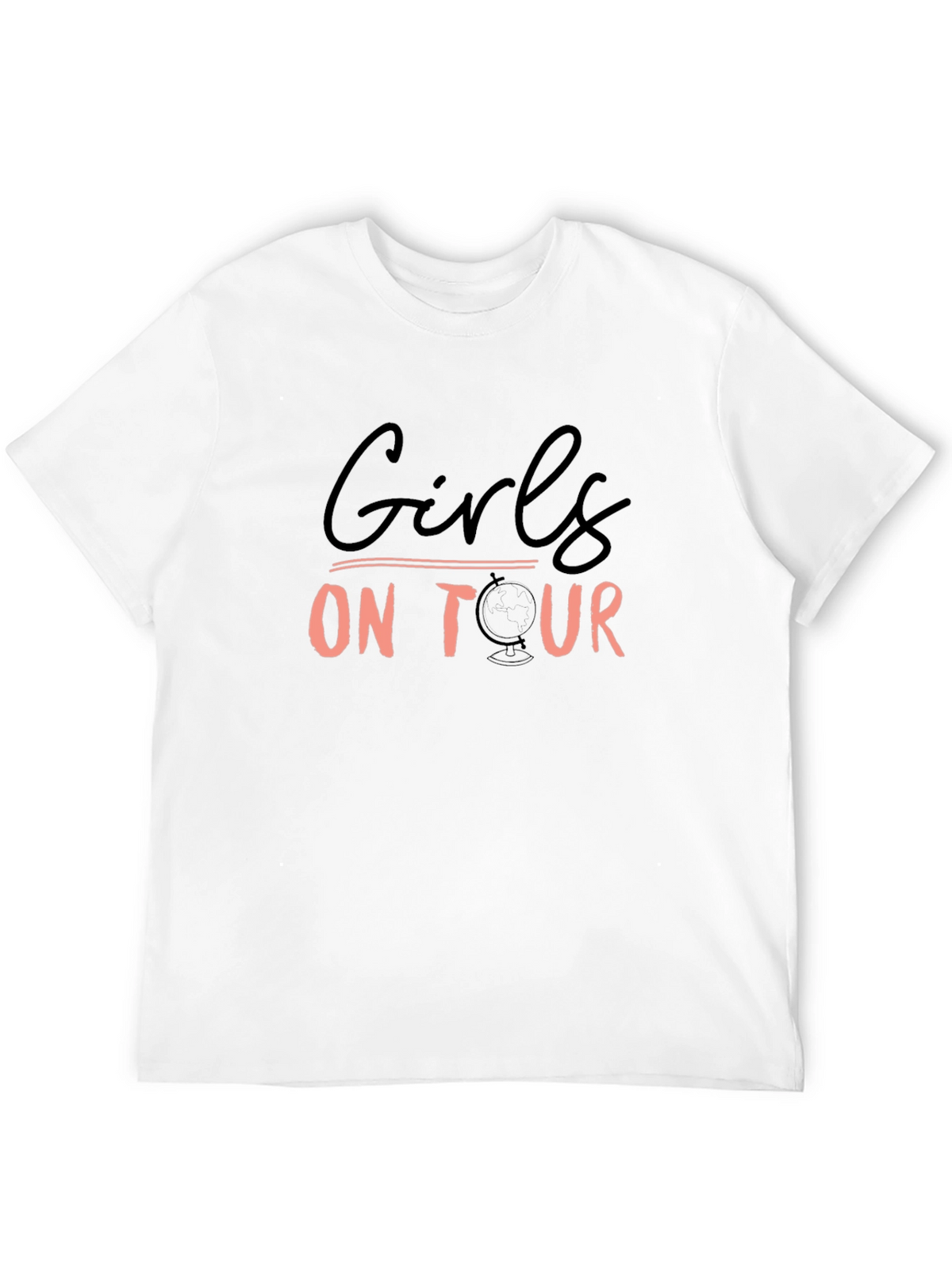 Girls On Tour Graphic Tee - Black Crew Neck