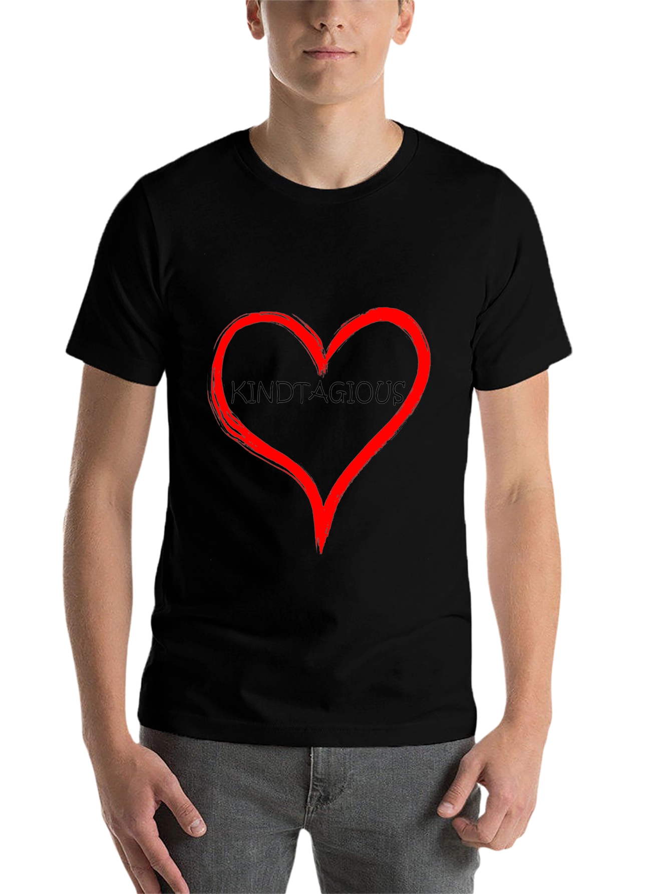 Kindtagious Heart Black T-Shirt