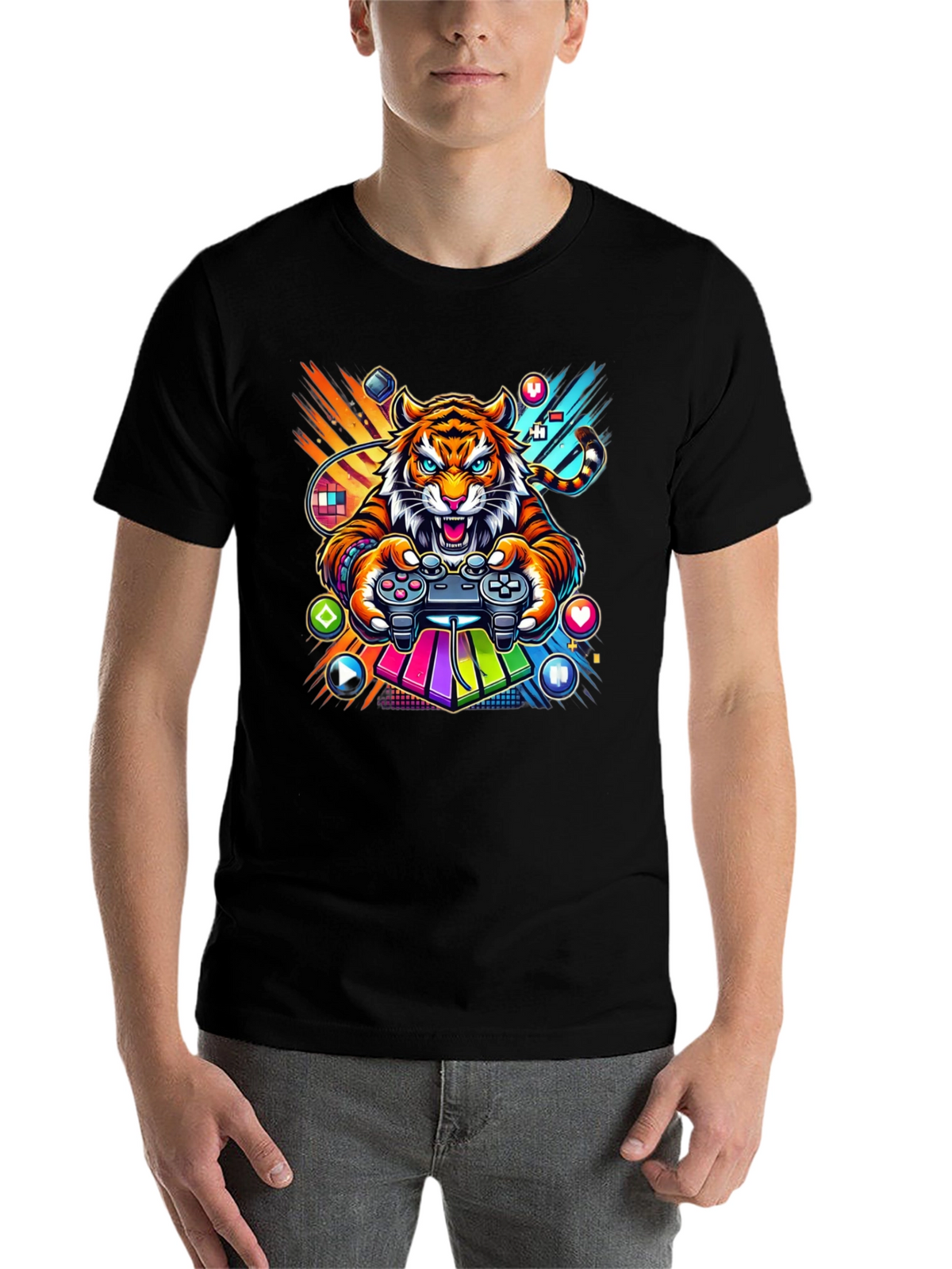 Gaming Tiger Graphic Tee - Gamer Style