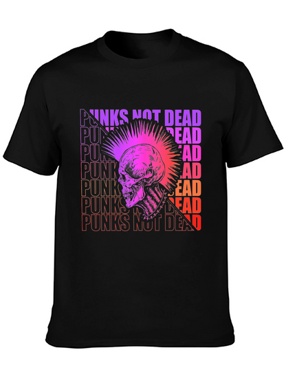 Punk Skull Graphic Tee - Not Dead!