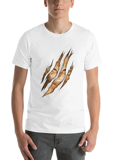 Cat Rip Graphic Tee - Unique Animal Lover T-Shirt