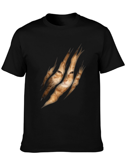 Cat Rip Graphic Tee - Unique Animal Lover T-Shirt