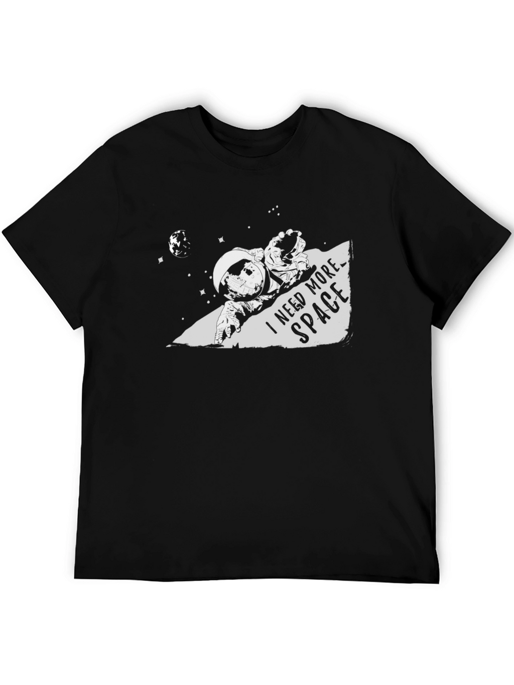 I Need More Space Graphic Tee - Black