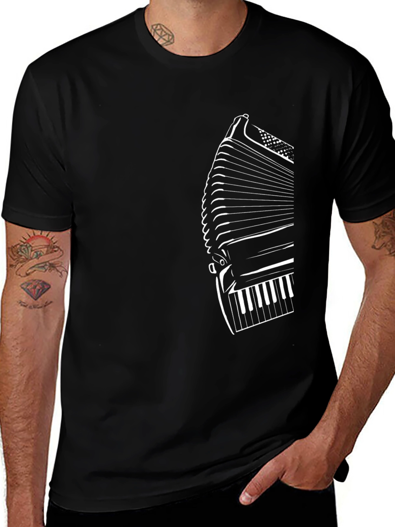Accordion Graphic Tee - Black T-Shirt