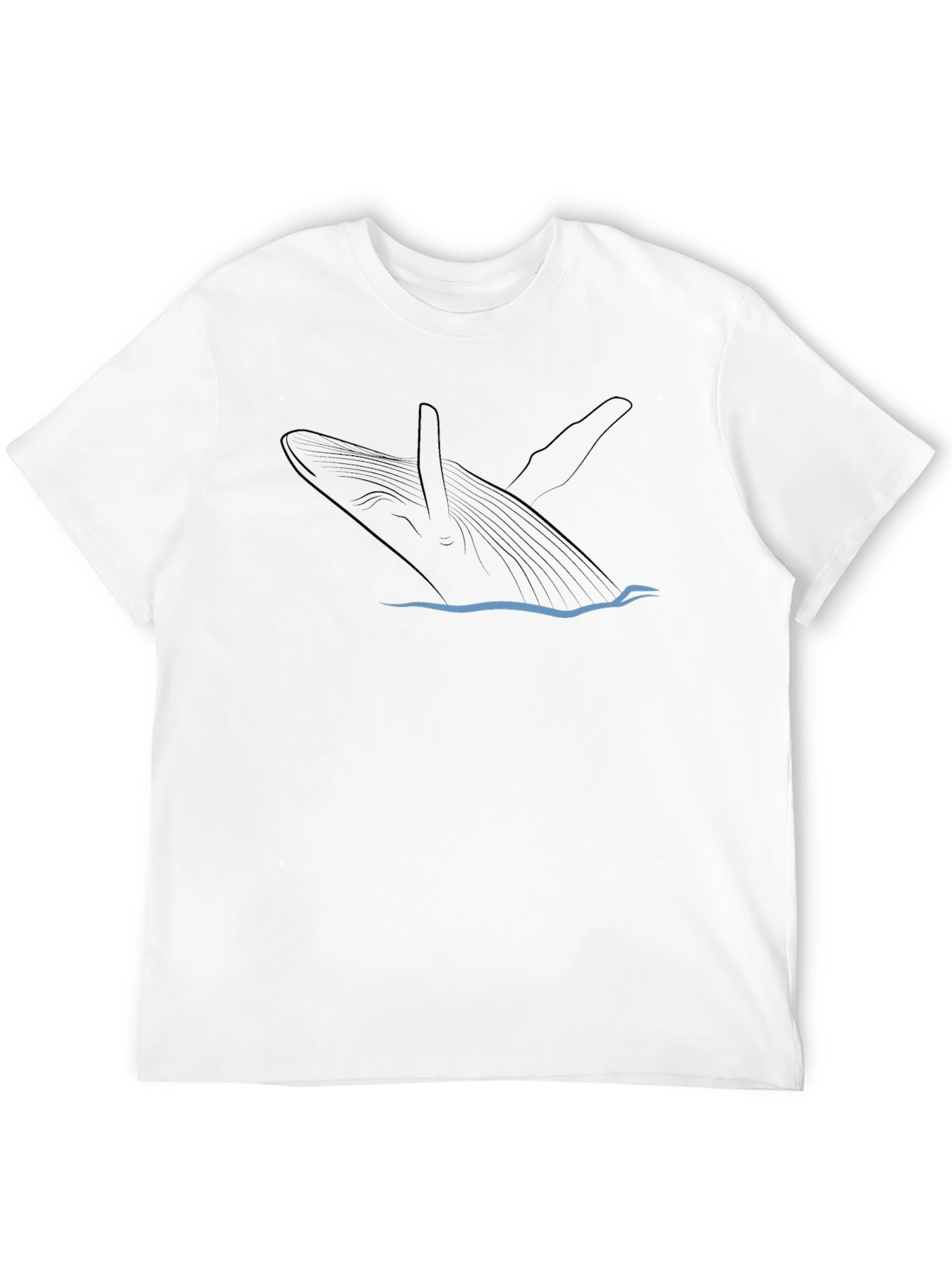 Whale Graphic Black T-Shirt - Mens