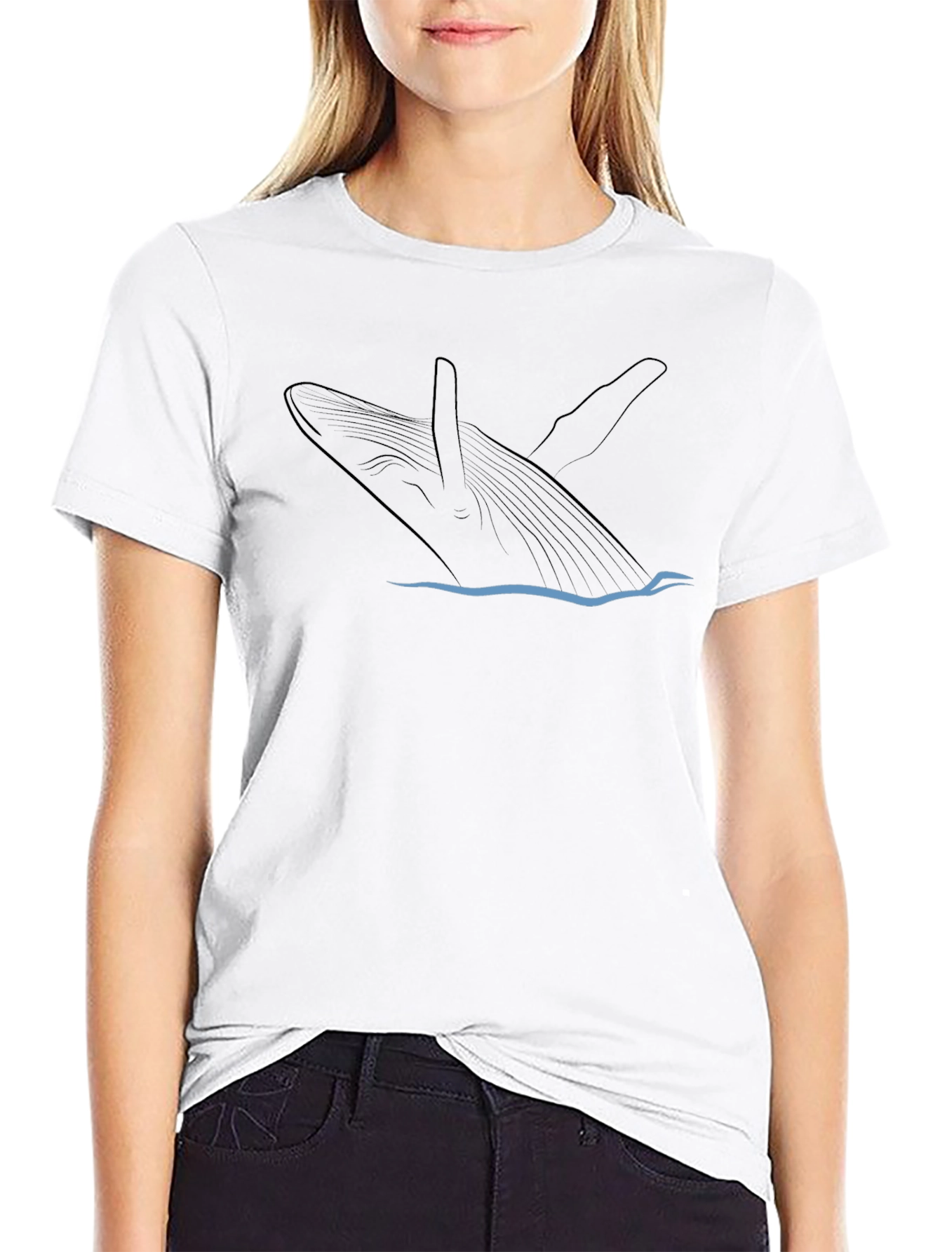 Whale Graphic Black T-Shirt - Mens