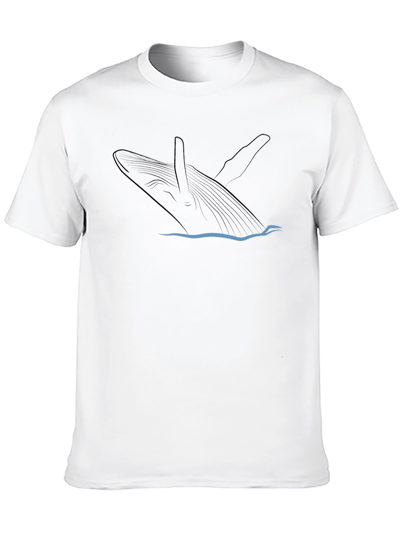 Whale Graphic Black T-Shirt - Mens