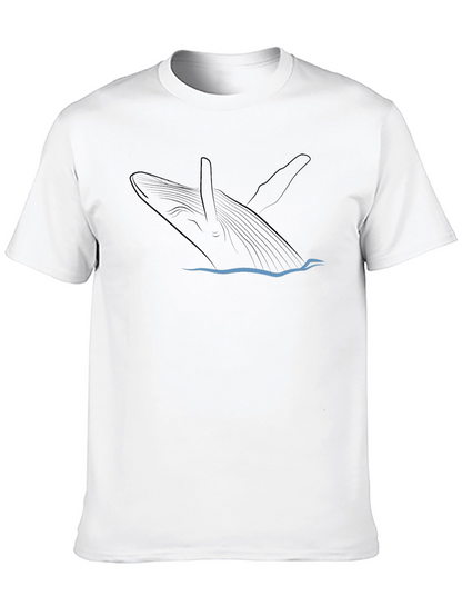 Whale Graphic Black T-Shirt - Mens