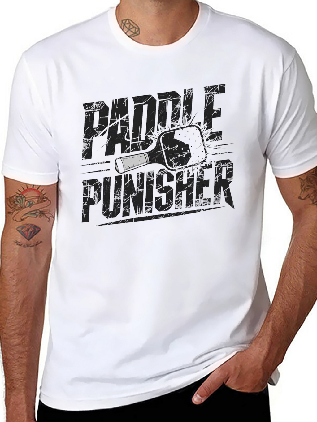 Paddle Punisher Graphic Tee - Black Cotton